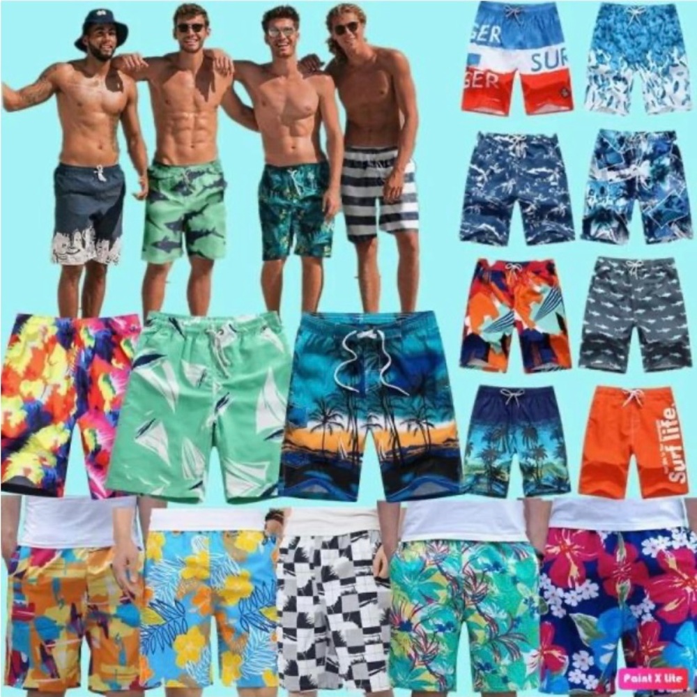 WHOLESALE LOT of 100 Brand New Mens Swim Trucks Variety